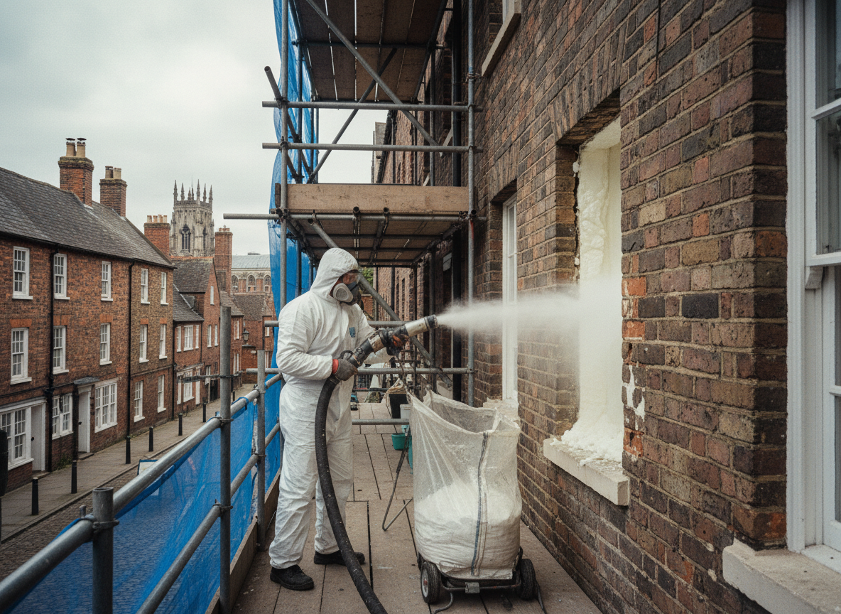 Cavity Wall Spray Foam Removal in York, North Yorkshire
